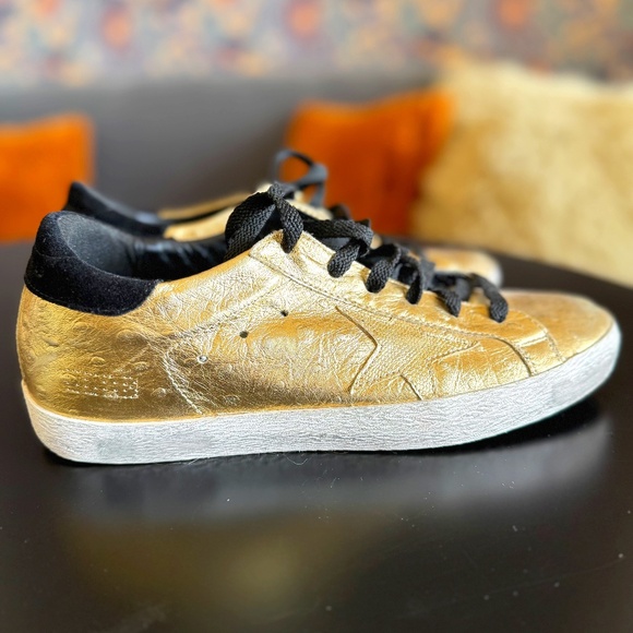 Authentic Golden Goose gold metallic sneakers - size 40